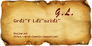 Gróf László névjegykártya