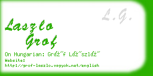 laszlo grof business card